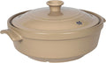 Magnifique - Olla de franela de 5 cuartos de galón con tapa, olla de arcilla natural para cocinar, cacerola no tóxica sin PFAS para horno y estufa, horno holandés para cocción lenta, hornear y servir