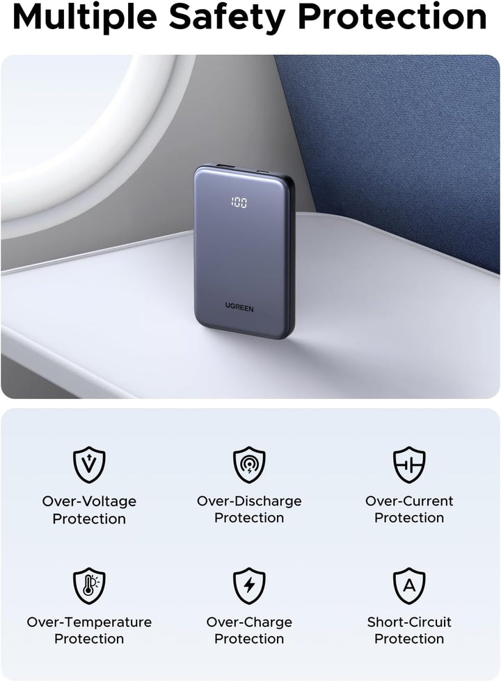 UGREEN Banco de Energía 10,000mAh 22.5W, Cargador Compacto Portátil...