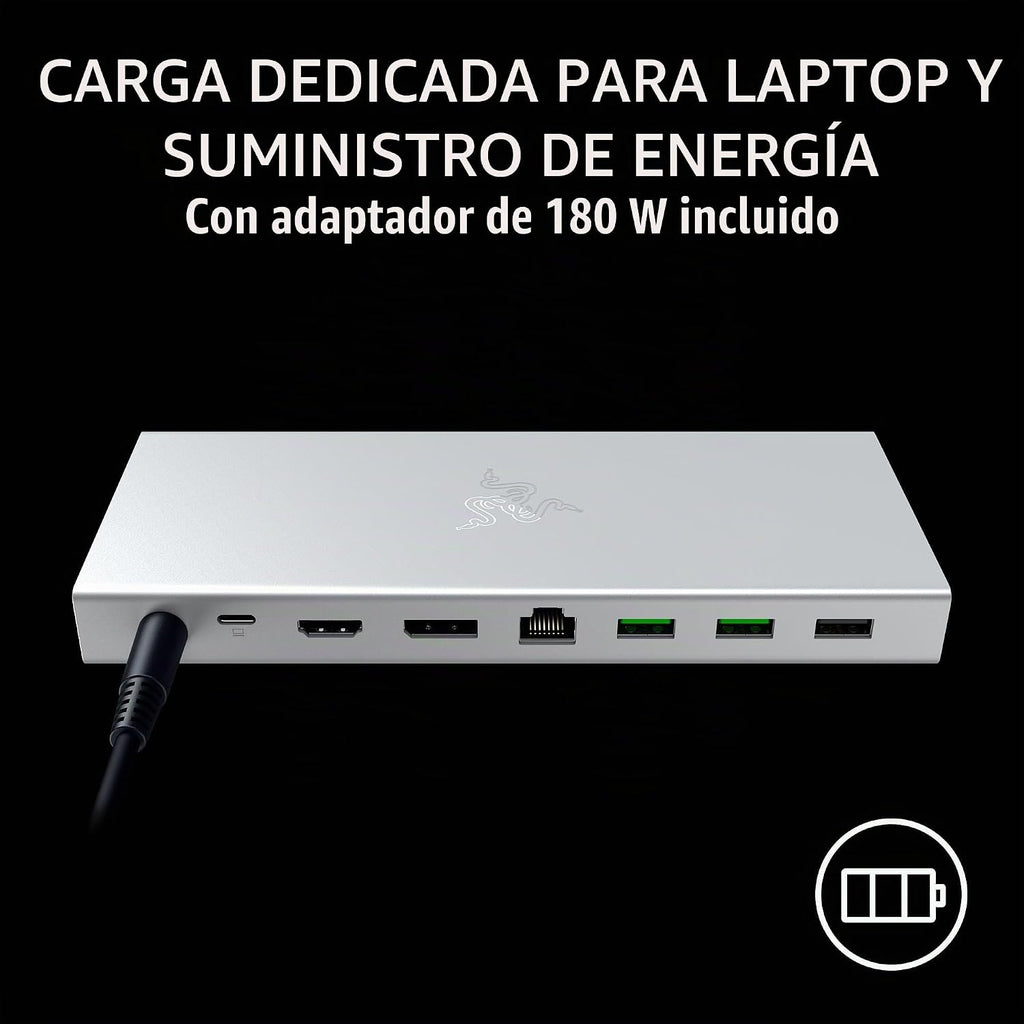 Razer Base USB 4, 14 puertos, compatible con Windows y Mac, color blanco