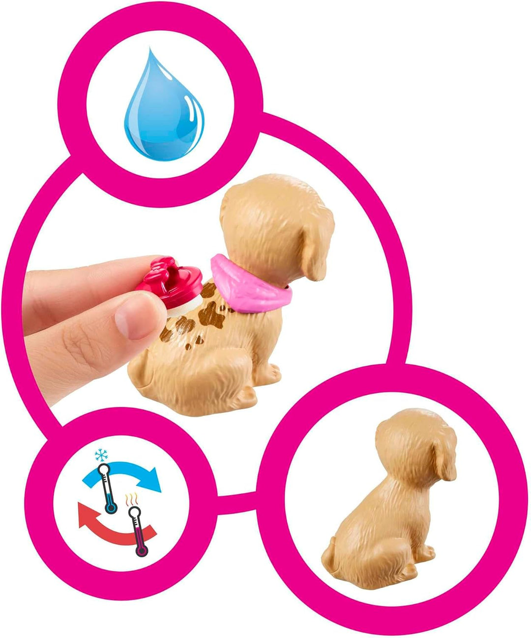 Barbie - Muñeca y set de juego de tienda de mascotas con 4