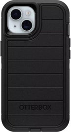 OtterBox iPhone 16e (Solamente) - Funda Serie Defender - Negro - Sin Protector de Pantalla - Resistente y Duradero - con Protección de Puertos - Incluye Clip de Funda - Protección Antimicrobiana