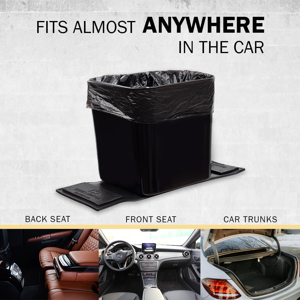 Cubo de basura para automóvil, a prueba de fugas, con solapa