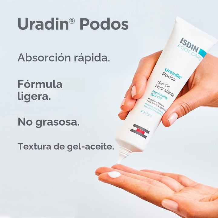 ISDIN Crema para el cuidado de pies, aceite de gel Uradin Podos, re...