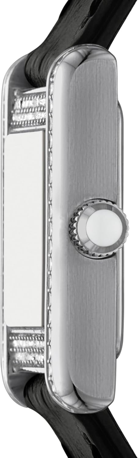 Emporio Armani Reloj rectangular de dos manos; reloj de vestir para mujer