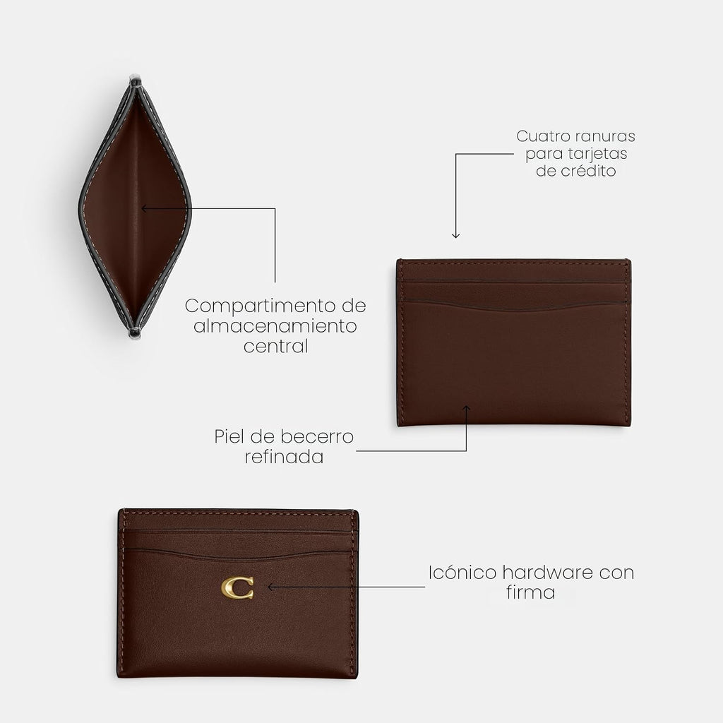 Coach, Estuche para tarjetas esenciales, arce, talla única