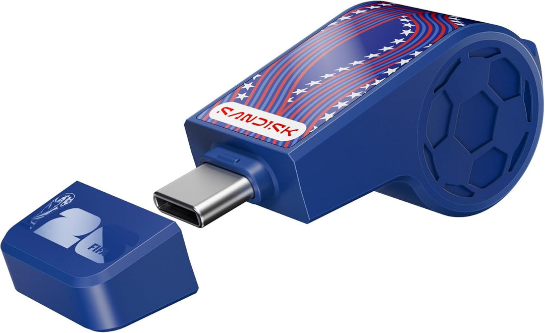 SANDISK Unidad flash USB-C de 128 GB, edición de la Copa Mundial de...