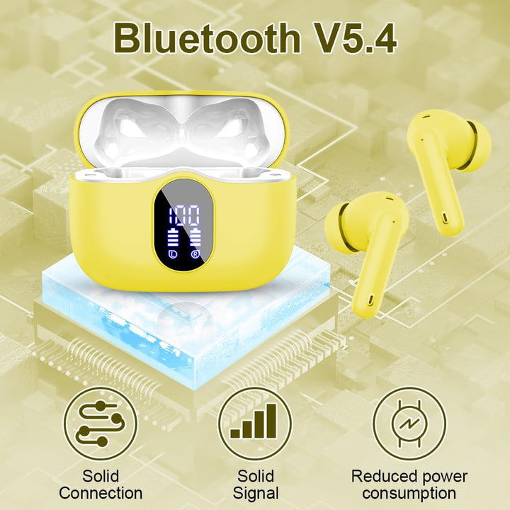Auriculares inalámbricos, auriculares Bluetooth 5.4 con graves esté...