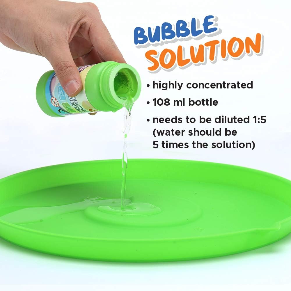 Juego de varitas de burbujas gigantes: juguete para niños y adultos para hacer burbujas, diversión al aire libre y actividades interiores para niñas y niños, para disfrutar con bandeja y 1 mini varita