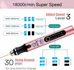 Mini taladro inalámbrico de 3 velocidades con 10 brocas pequeñas, tornillo de banco eléctrico recargable, juego de brocas de resina para fabricación de joyas, resina, plástico, madera, llaveros (PINK)
