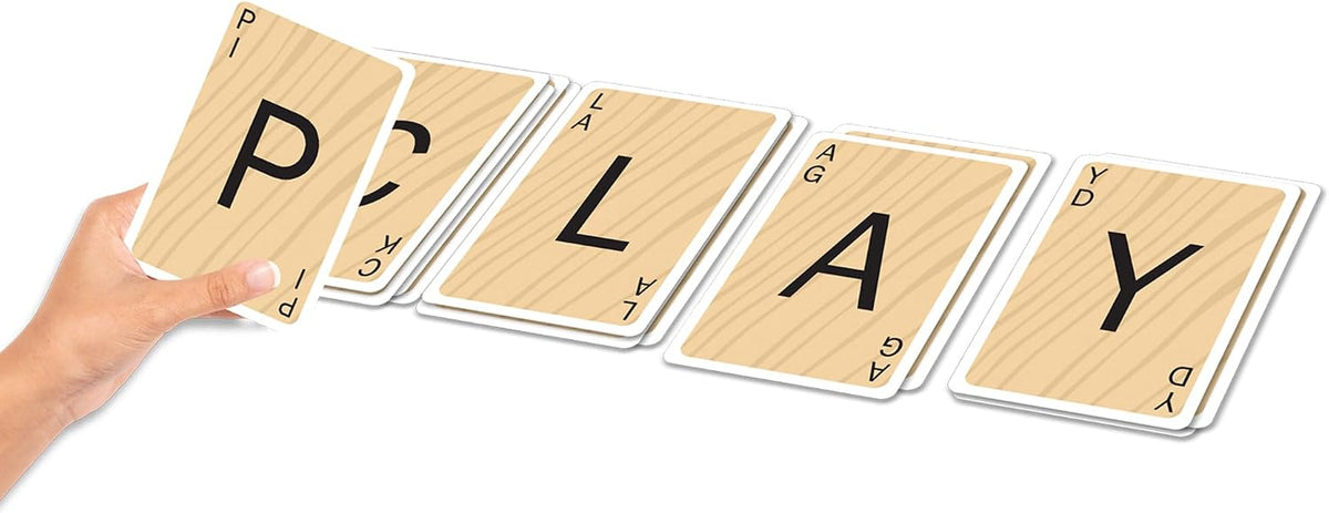 Scrabble Slam - Juego de cartas The Original 2000's Mega Hit, versión de juego de cartas de ritmo rápido de Scrabble, para 2 a 4 jugadores, a partir de 8 años, paquete de 12