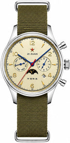SEAKOSS Reloj de Hombre Clásico Automático Mecánico, Movimiento Seagull ST1654, Indicador de 24H, Calendario, Relojes para Hombre con Display de 24 Horas