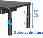 Zimilar Paquete de 2 soportes elevadores para monitor con cajón, 3 alturas