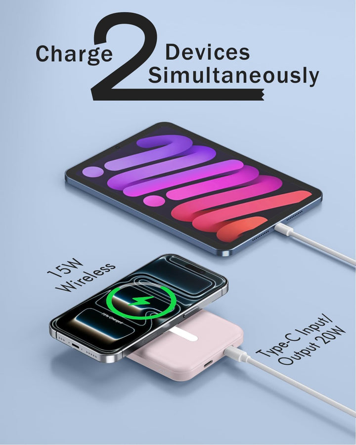 podoru para Paquete de Batería MagSafe, PowerBank Magnético de 5000...