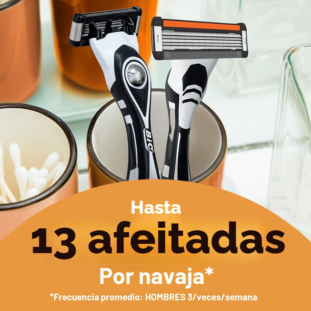 BIC Flex 5 Recargable para hombre de 5 cuchillas Recambios de maqui...