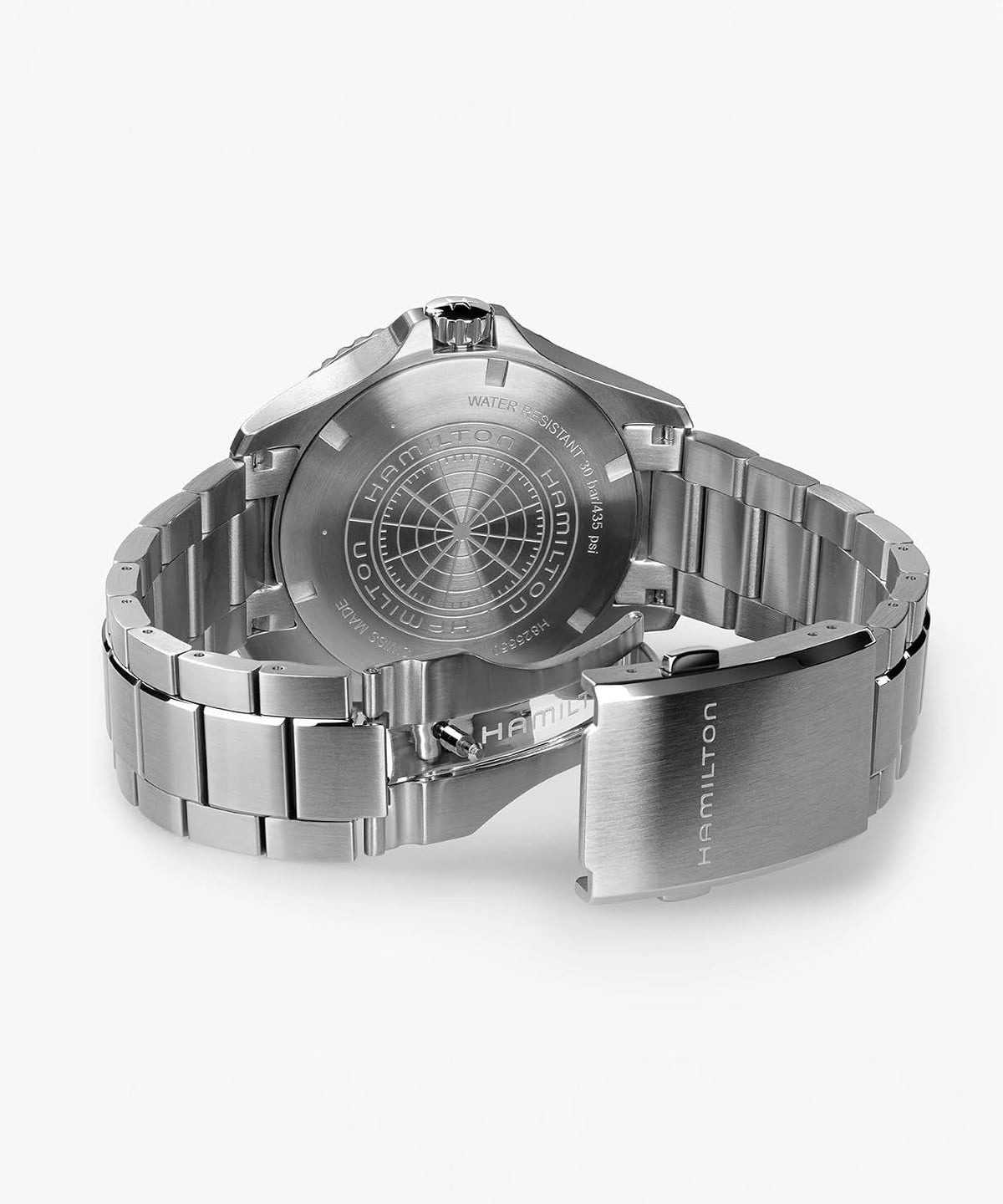 Hamilton Reloj para hombre automático azul marino caqui, acero inoxidable