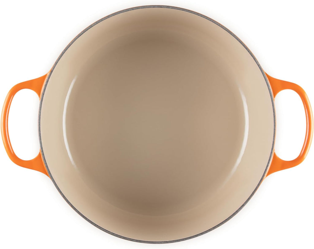 Le Creuset Horno holandés redondo de hierro fundido esmaltado, 7.25 cuartos de galón, Fuego
