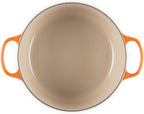 Le Creuset Horno holandés redondo de hierro fundido esmaltado, 7.25 cuartos de galón, Fuego