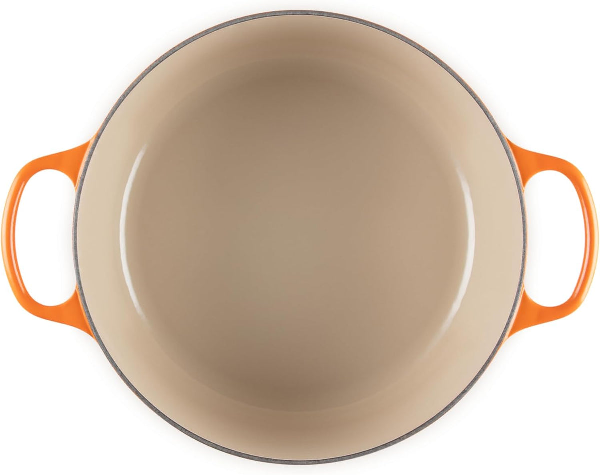Le Creuset Horno holandés redondo de hierro fundido esmaltado, 7.25 cuartos de galón, Fuego