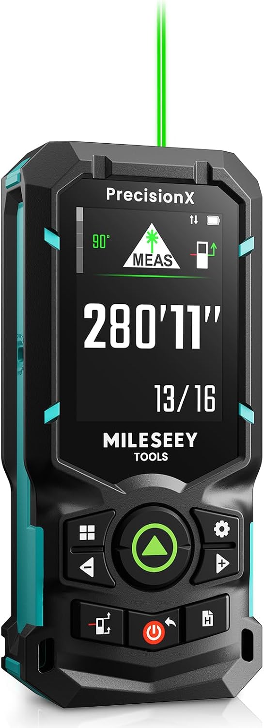 Medidor de distancia láser MILESEEY S50 Green, medidor láser de 400 ft, P2P
