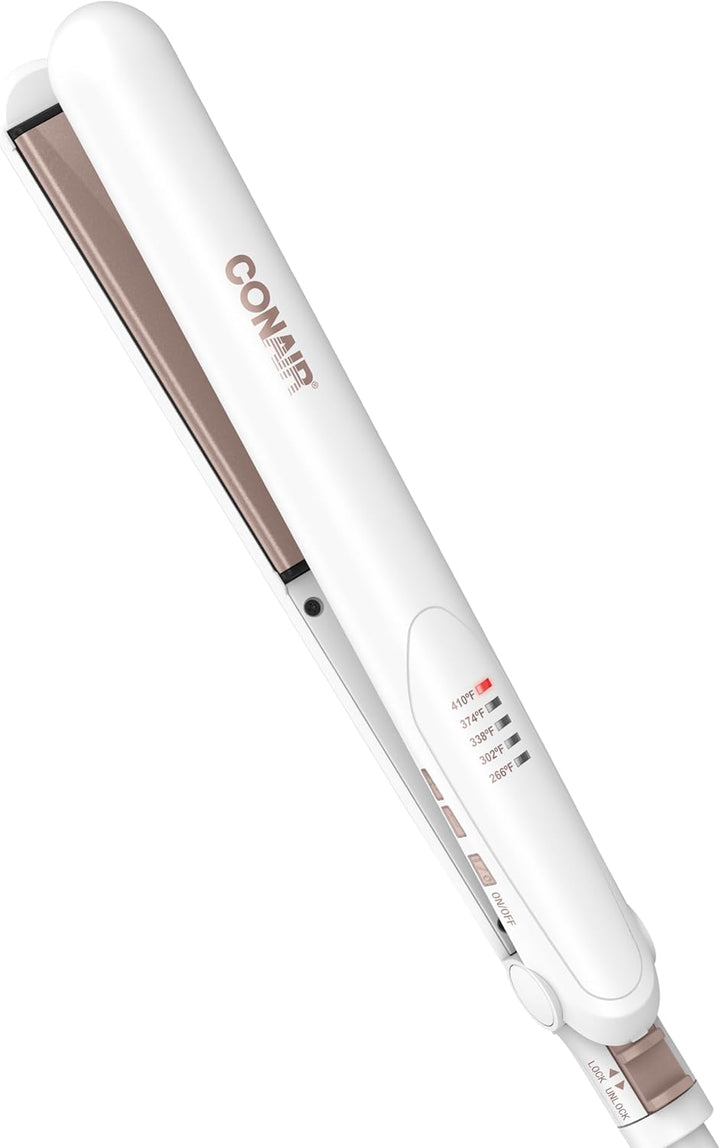 Conair Plancha plana de cerámica doble, plancha de pelo de 1 pulgad...