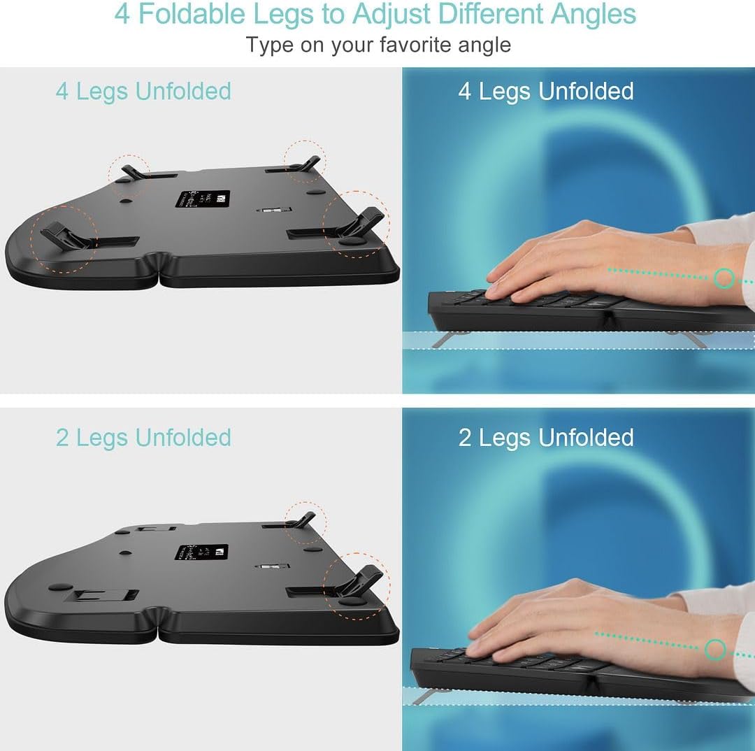 Arteck Teclado ergonómico dividido con reposamuñecas