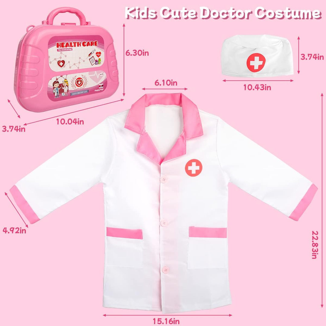 Meland Kit de médico de juguete para niñas, juego de doctor con fun...