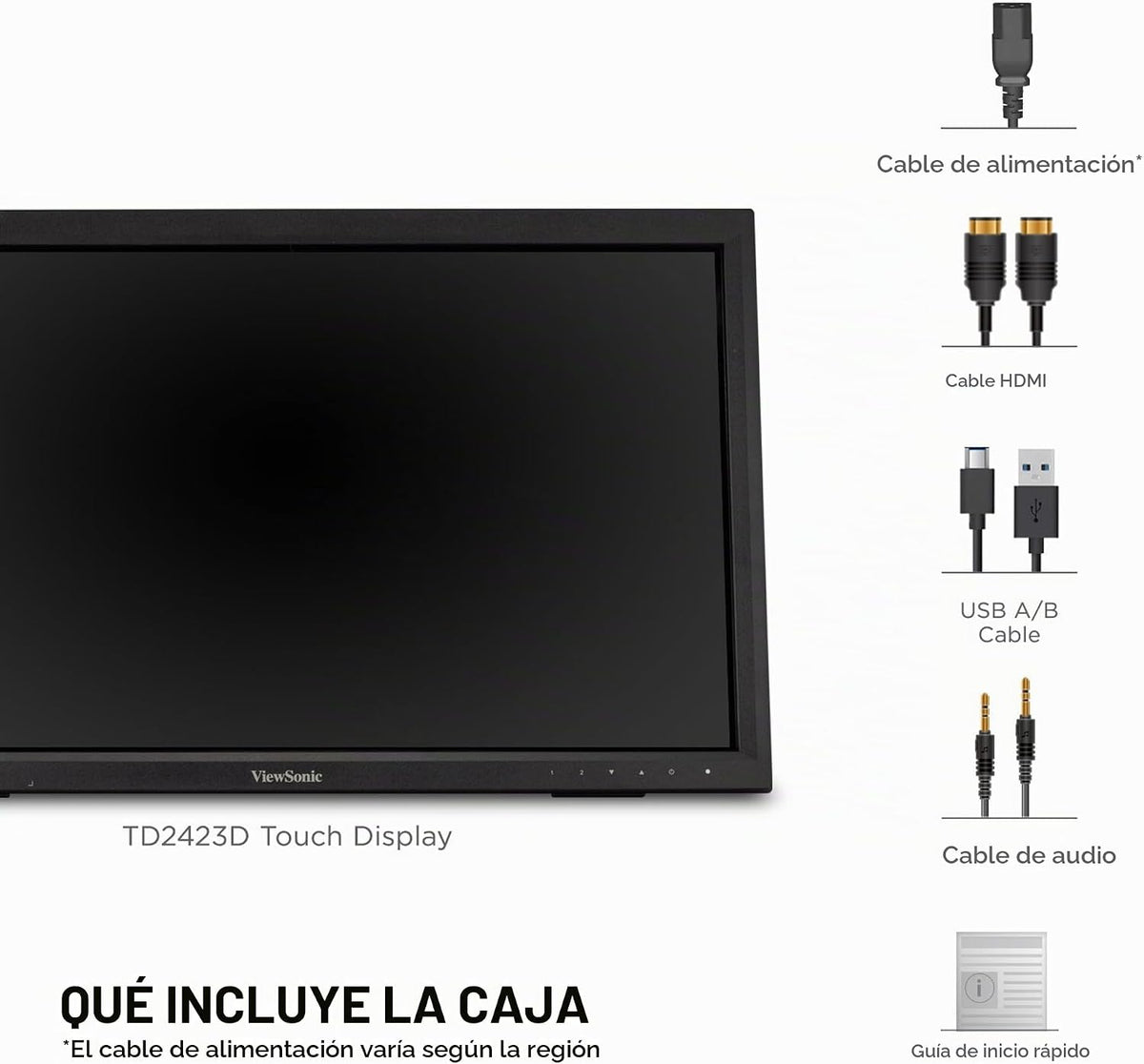 ViewSonic TD2423D Monitor de pantalla táctil de 24 pulgadas 1080p,...