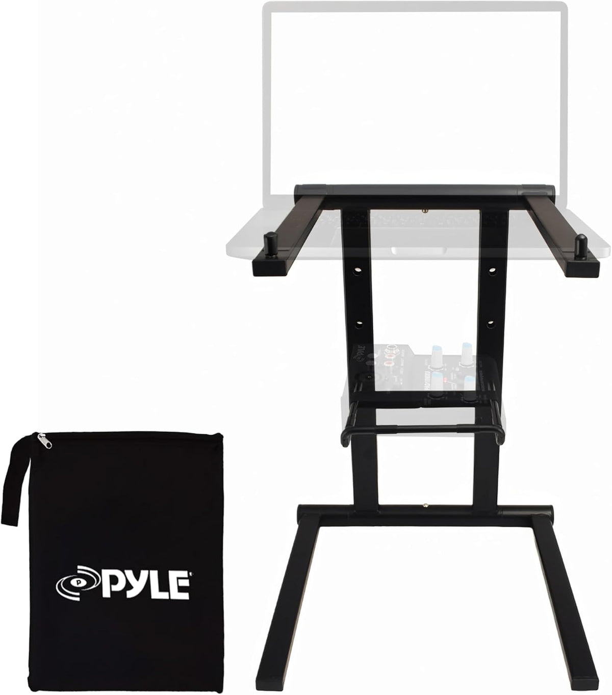 Soporte de mesa Pyle plpts47 para todo tipo de dispositivos. Estación de trabajo para DJ