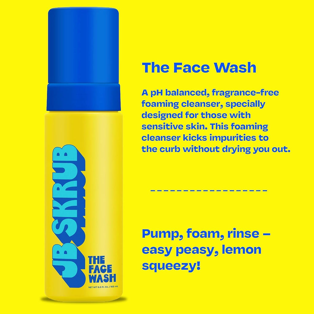 JB SKRUB Las almohadillas faciales, lavado facial y lavado corporal: esenciales para el cuidado de la piel de niños, preadolescentes y adolescentes: aumenta la confianza, combate el acné y conquista