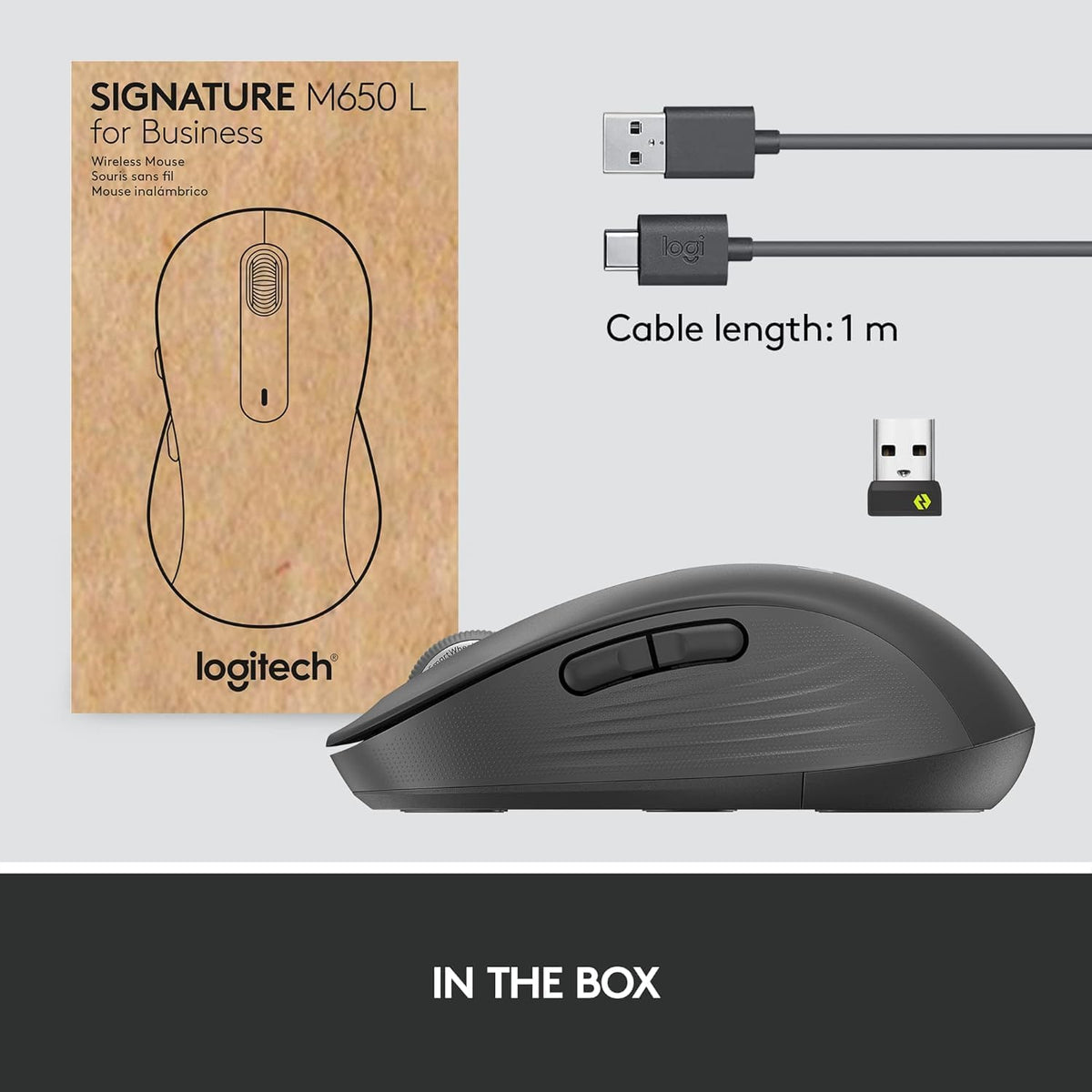Logitech Signature M650 L para mouse inalámbrico de negocios, para...