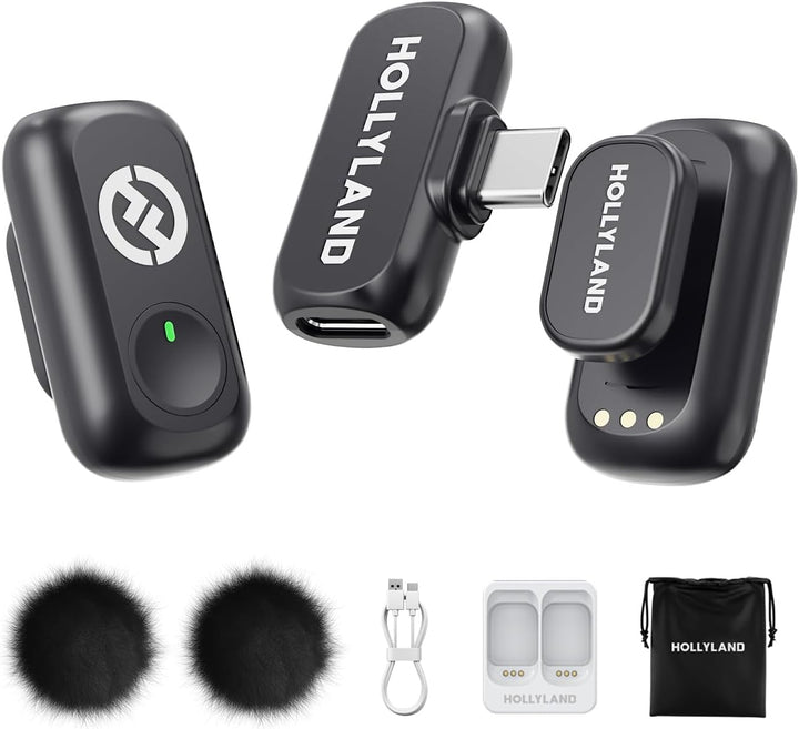 Micrófono inalámbrico Hollyland Lark A1 para iPhone 17\/16\/15 y An...