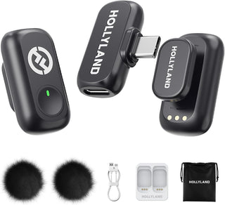 Micrófono inalámbrico Hollyland Lark A1 para iPhone 17\/16\/15 y An...