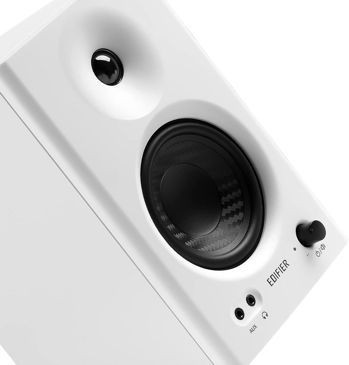 Edifier MR4 - Altavoces de monitor de estudio con alimentación, altavoz activo de 4 pulgadas, color blanco (par)