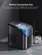 GoveeLife - Máquina inteligente para hacer hielo de encimera, máquina portátil para hacer hielo con control de voz, 9 cubos de hielo en 6 minutos, 3 tamaños, 12 kg/24 horas, autolimpieza, luces RGB
