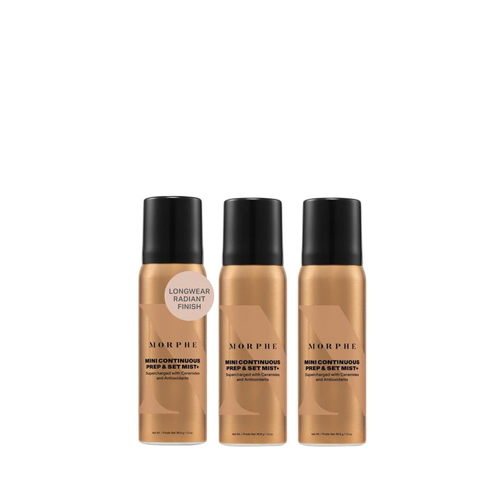Spray de ajuste Morphe Mini Continuous Prep &amp; Set - Spray hidra...