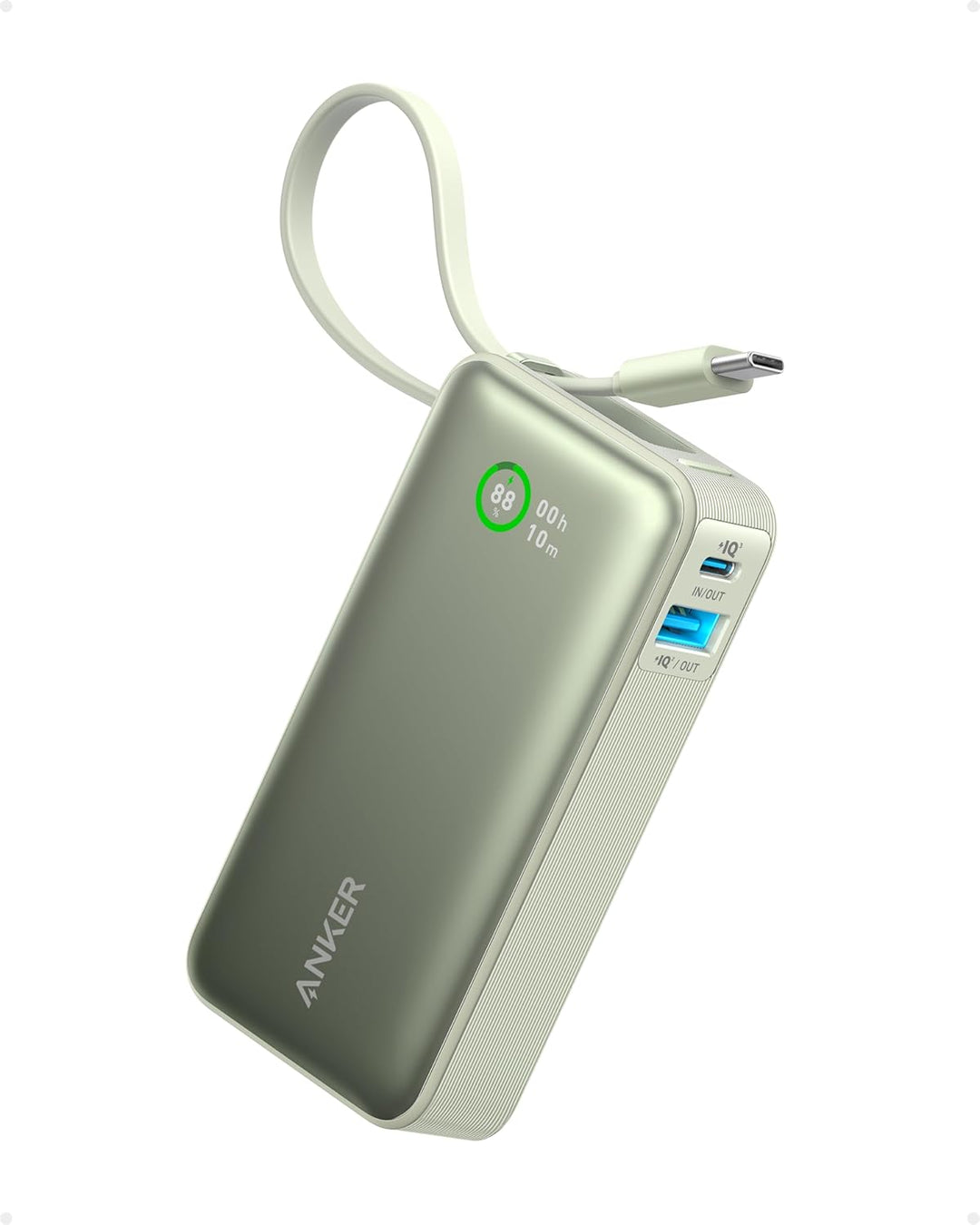 Anker Nano Power Bank, cargador portátil de 10,000 mAh con cable US...