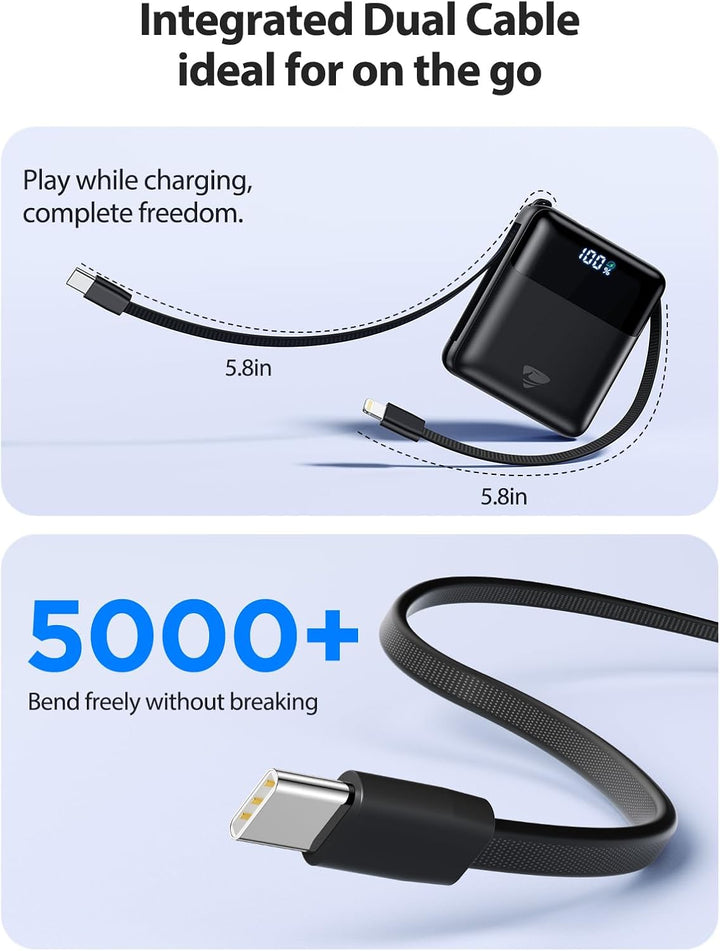 Aioneus Cargador portátil de 10000 mAh, batería de 22.5 W, carga rá...
