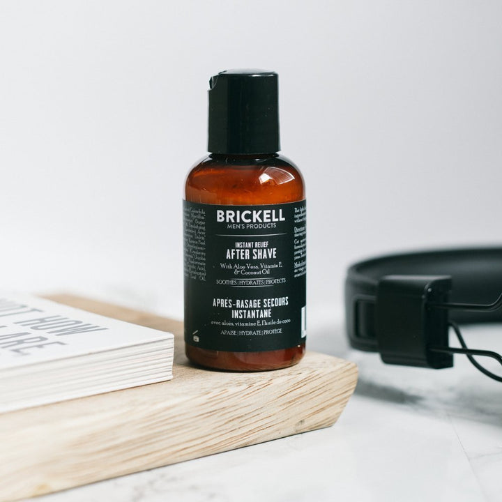 Brickell Alivio Instantáneo Aftershave para Hombres, Bálsamo Natura...