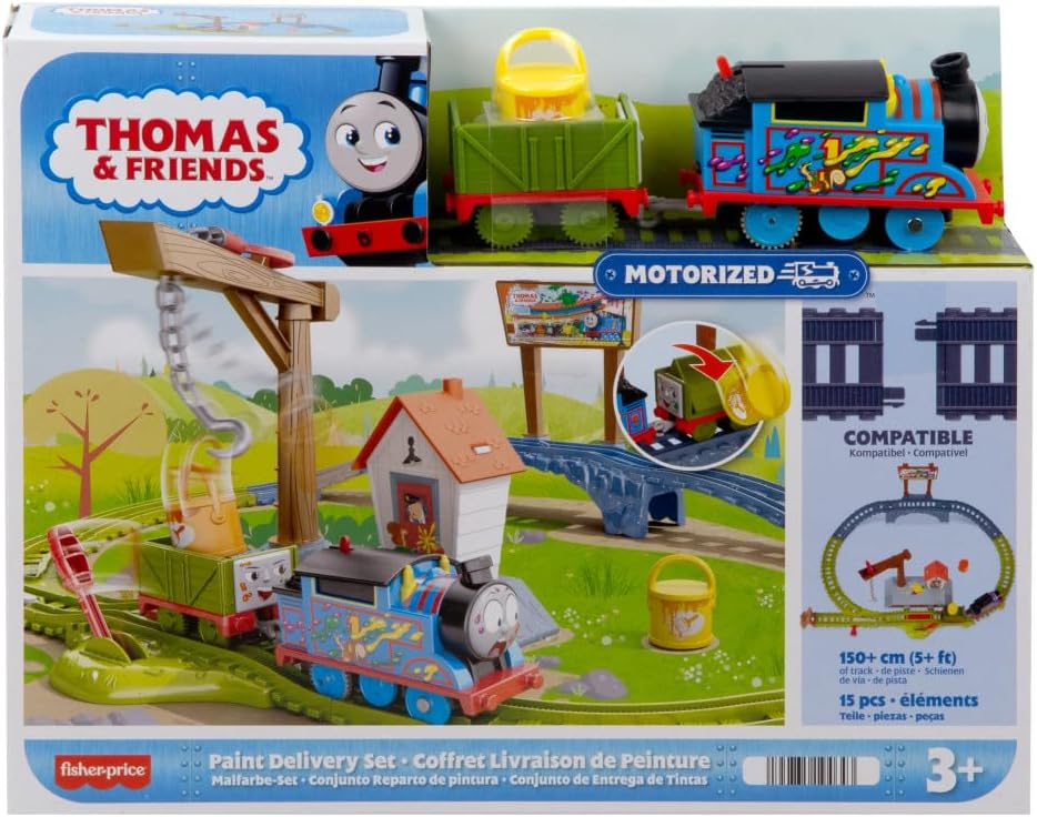 Thomas &amp; Friends - Juego de tren motorizado, entrega de pintura...