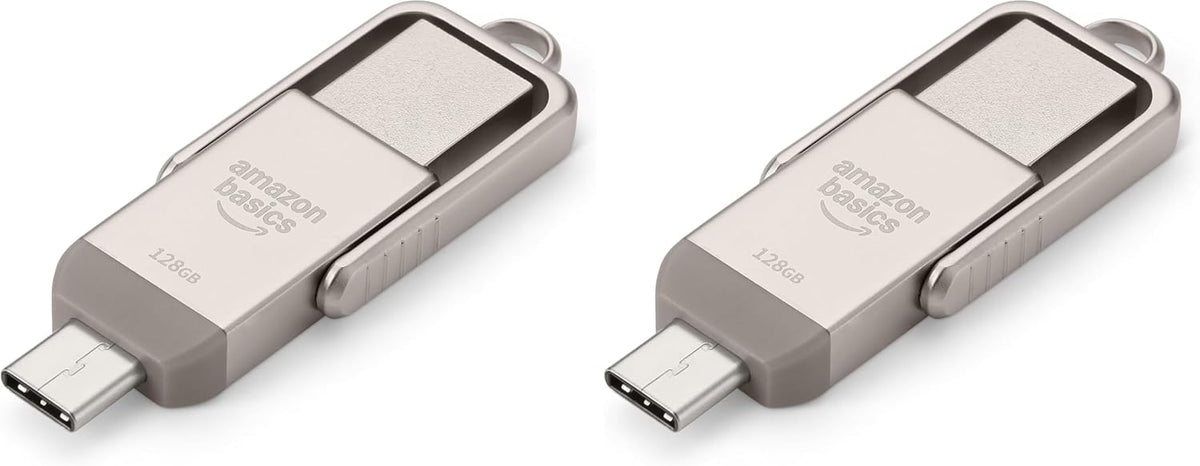 Amazon Basics Unidad flash USB de 128 GB, memoria USB con puertos U...
