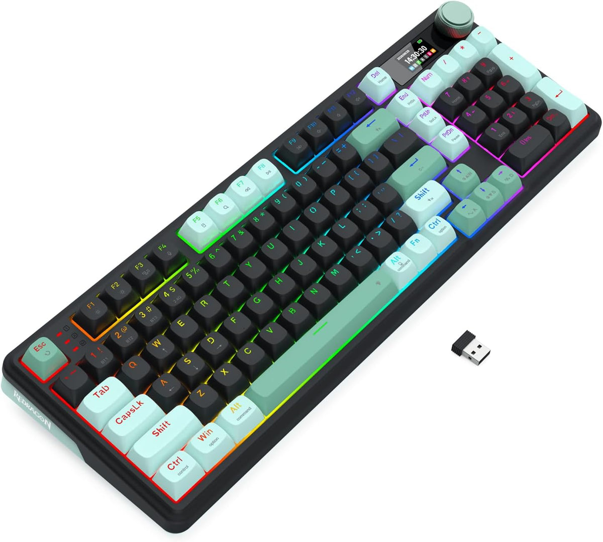 Redragon K768 PRO Teclado inalámbrico de 98 teclas para juegos, pan...