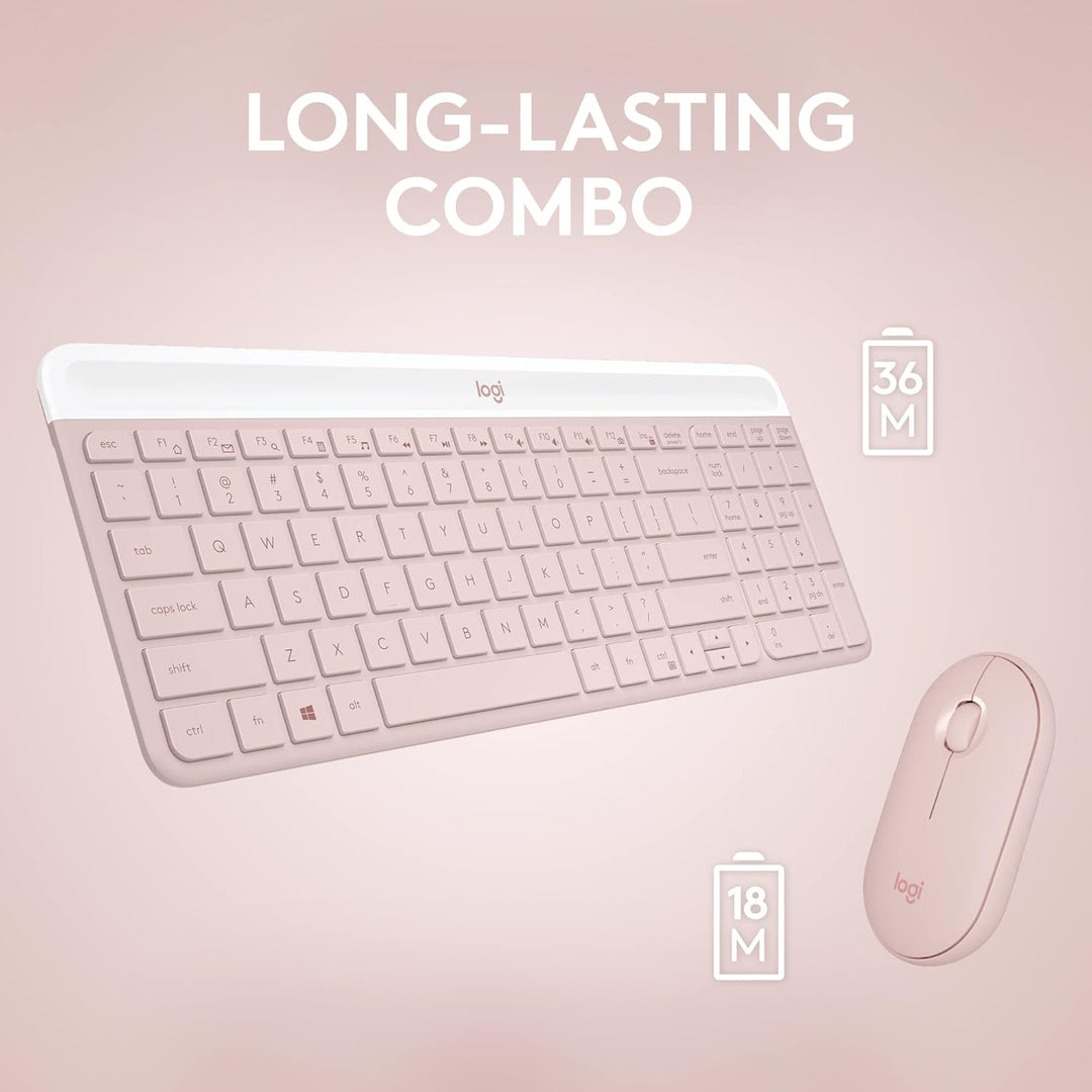 Logitech MK470 - Combo de teclado y mouse inalámbricos delgados, di...