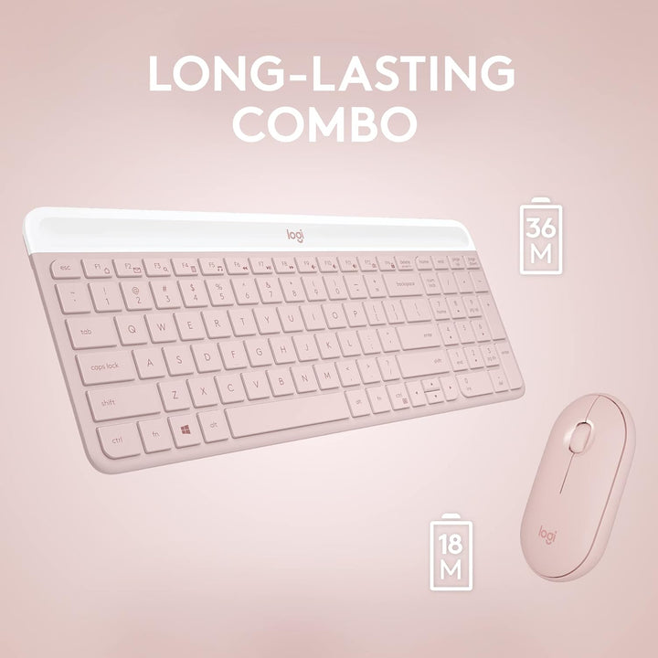 Logitech MK470 - Combo de teclado y mouse inalámbricos delgados, di...