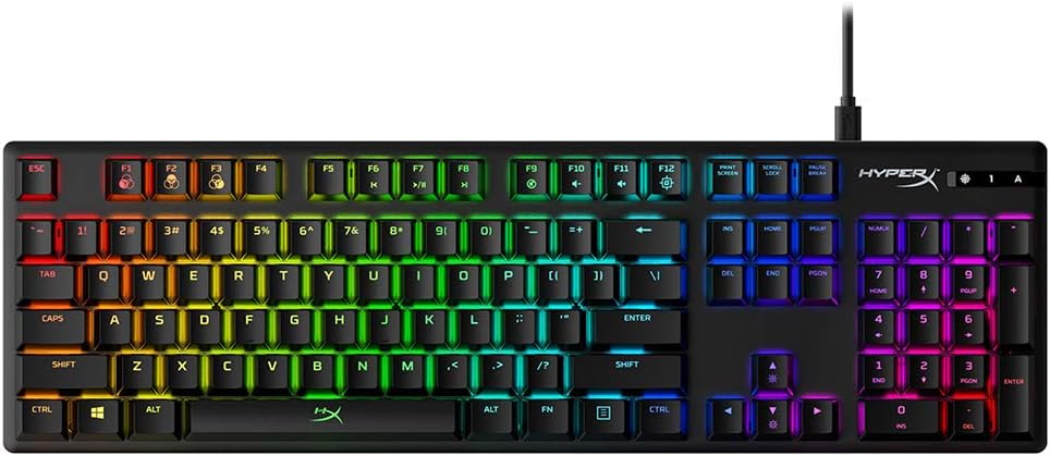 HyperX Alloy Origins - Teclado mecánico para juegos, luz controlada...