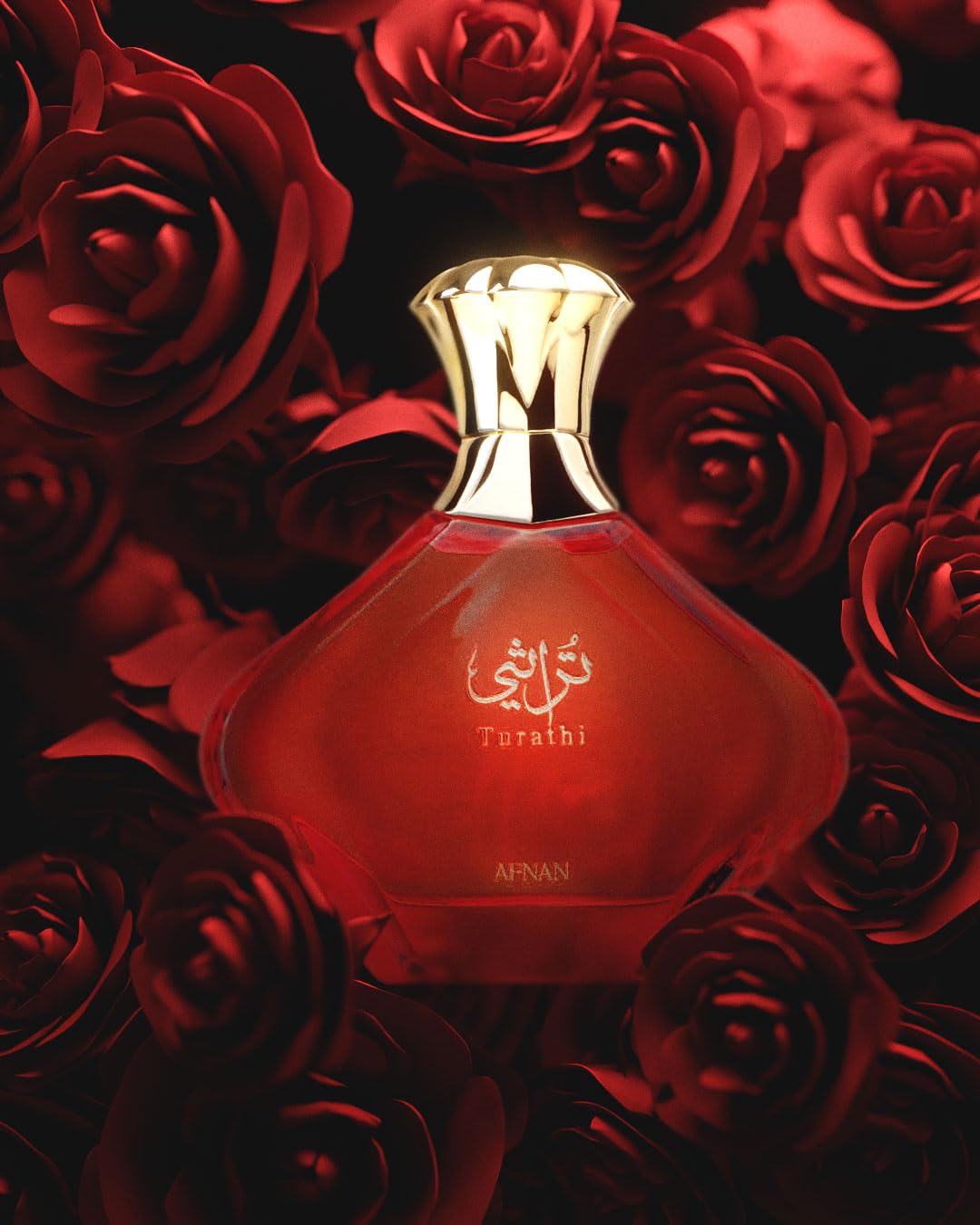 Afnan Turathi Red Eau de Parfum para Mujeres, 3.0 Fl. Oz
