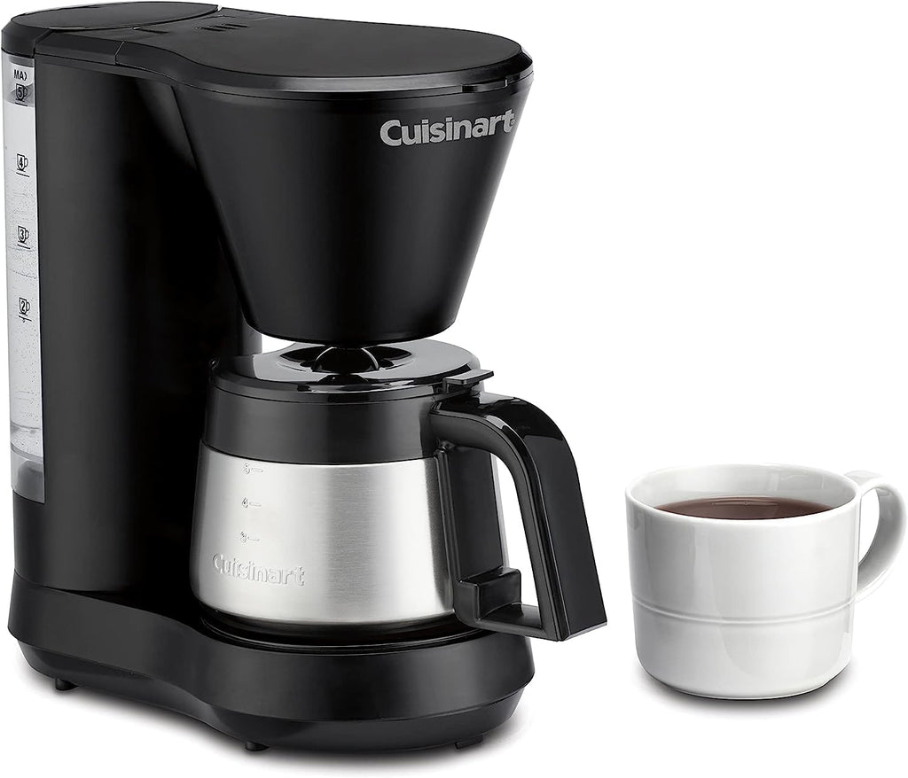Cuisinart Cafetera de 5 tazas con jarra de acero inoxidable, cafetera con