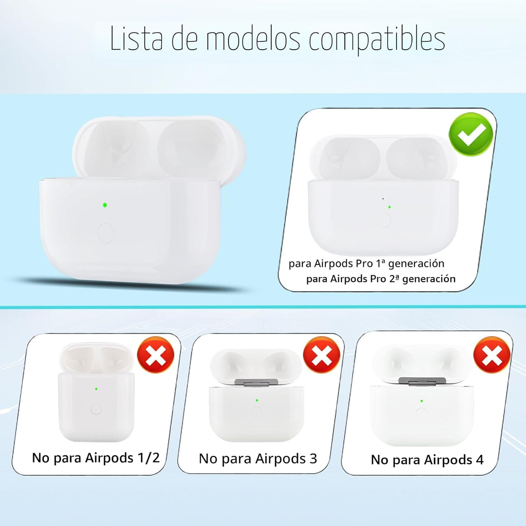 OLEBAND Funda de carga de repuesto para Airpods Pro 2 y 1: fácil de...