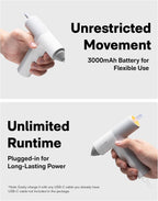 HOTO EdgeFlow - Tijeras eléctricas inalámbricas con pistola de pegamento dispensadora automática inalámbrica, juego de bricolaje para manualidades, decoraciones navideñas y proyectos de reparación del hogar