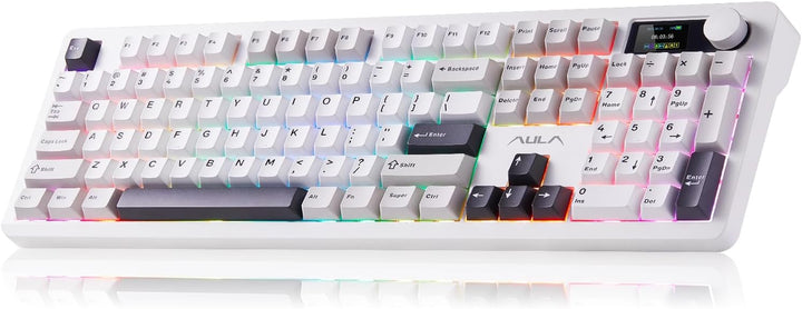 AULA Teclado inalámbrico F106PRO, teclado mecánico de tamaño comple...