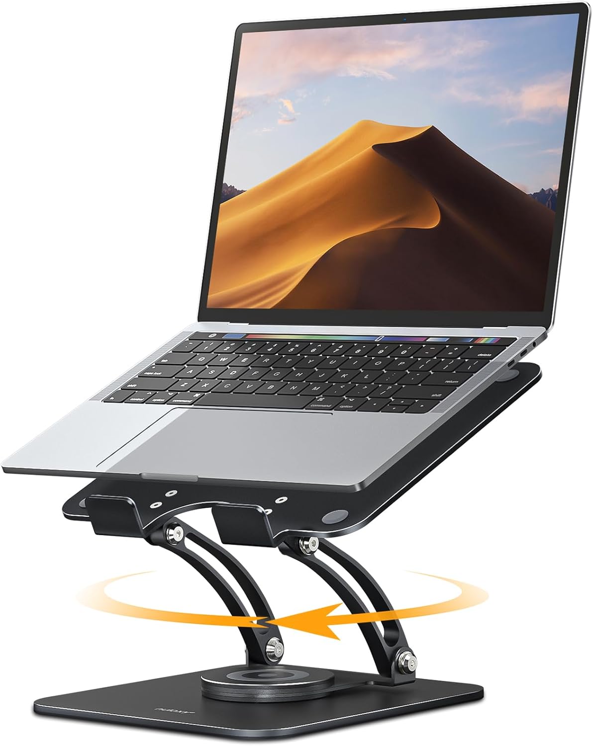 Nulaxy Soporte ergonómico giratorio de 360° para computadora portát...